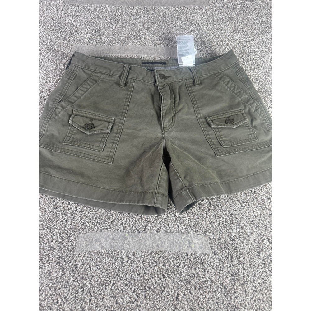 Banana Republic Cargo Shorts Women's Olive Green Cotton Stretch Utility - 4